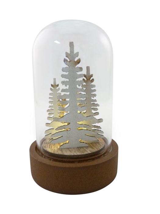 DF12-PT-17885 - Glass cover with tree 9cm led b/o