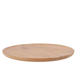 Mumbai Mango Wooden Tray Round Small Edge 50x50x2cm
