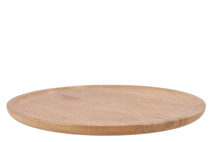 <h4>Mumbai Mango Wooden Tray Round Small Edge 50x50x2cm</h4>