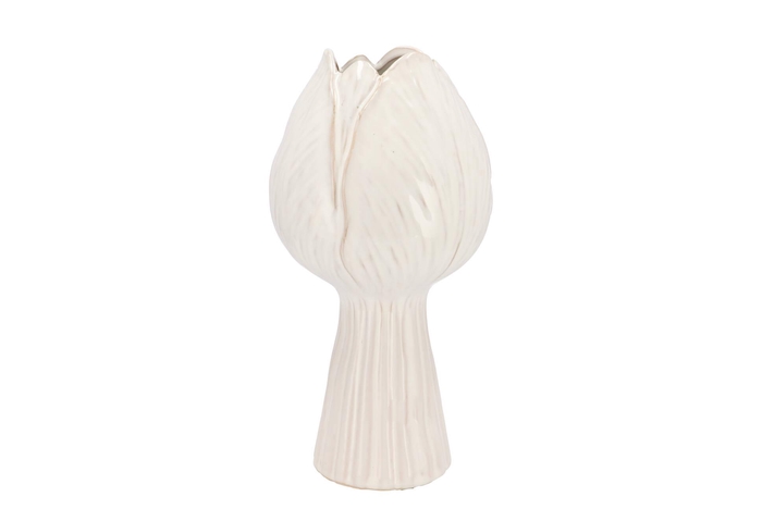 Tulip White Vase Tulip 17x17x32cm Nm