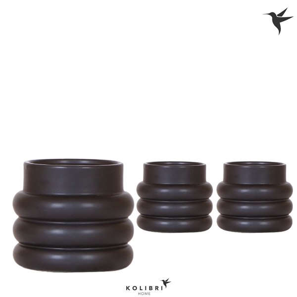 <h4>Kolibri Home Bubble pot black</h4>