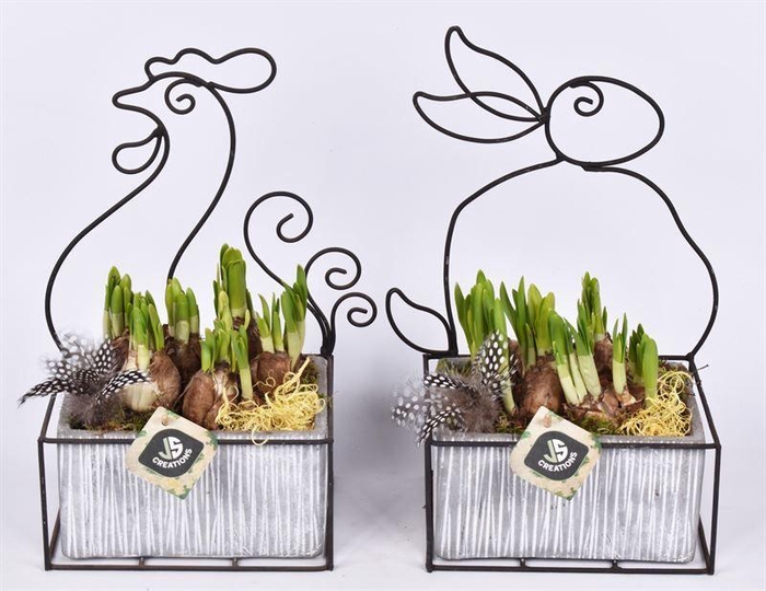 <h4>Metalen kip 18x13cm</h4>