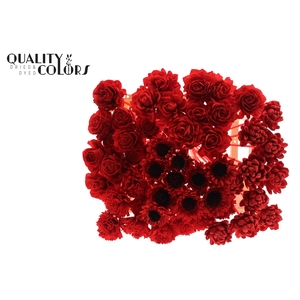 Shola Flower Mix on stem Red