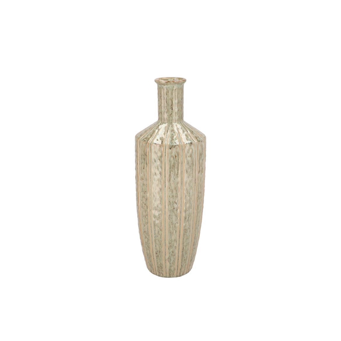 <h4>Sifan Green Vase Long 15x15x41cm Nm</h4>