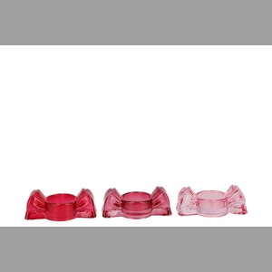 Bowy Jolly Pink Mix T-light Wide Bow Ass 10x5x5cm