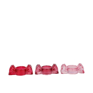 Bowy Jolly Pink Mix T-light Wide Bow Ass 10x5x5cm