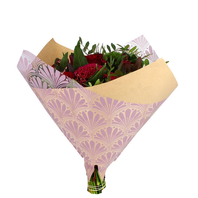 <h4>Hoes 35x35cm Oblique OPP35/45g kraft Art Deco roze 250/doos</h4>