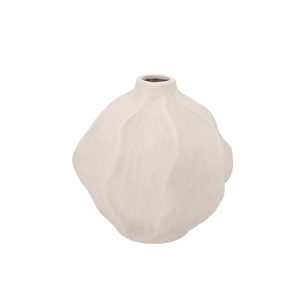 Lisboa White Vase Wave Globe 26x26x26cm