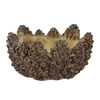 Concrete Natural Pinecone Bowl Round Edge 24x24x12cm Nm