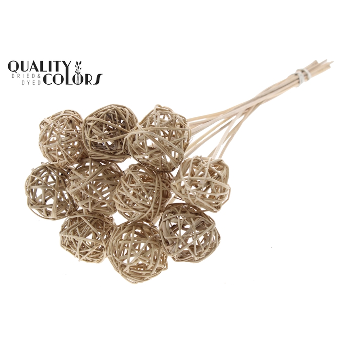 <h4>Bruce Ball 5cm on stem Natural</h4>