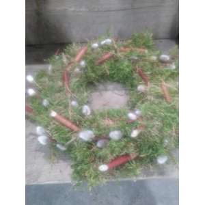 KRANZ 20 MOOS-CORNUS-KÄTZCHEN 25CM