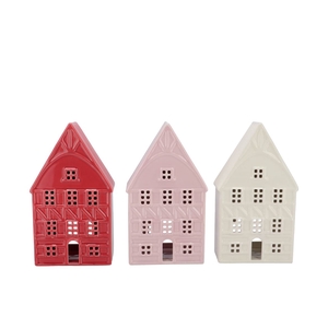 Jolie Jolly Pink House T-light Ass 10x8x19cm