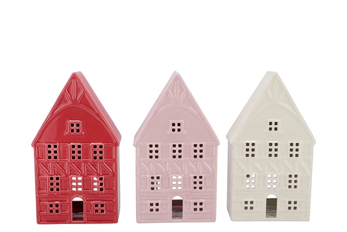 <h4>Jolie Jolly Pink House T-light Ass 10x8x19cm</h4>