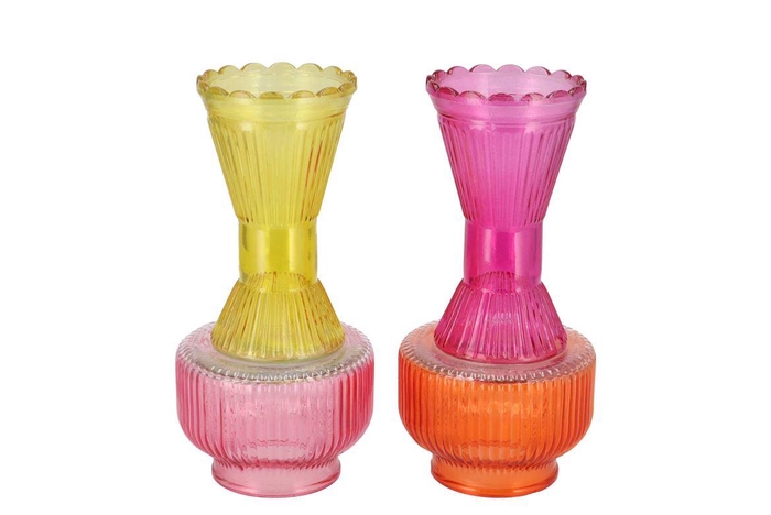 <h4>Lynn Colourfull Mix Vase Ass 11x22cm</h4>
