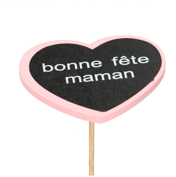 <h4>Moederdag 50cm Hart Bonne fête 8cm</h4>