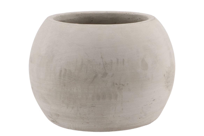 Concrete Pot Sphere 20x16cm