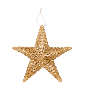 Christmas natural Star straw d30cm