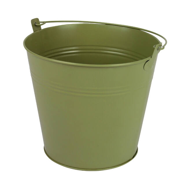 <h4>Bucket Sevilla zinc 17.8xH15.8cm -ES17 green mat</h4>