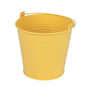 Bucket Sevilla zinc 13xH13cm - ES12 yellow matt