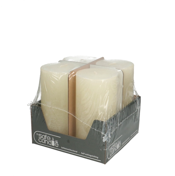<h4>Kaars Stomp Safe d07*14cm rustiek</h4>