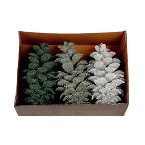 Deco Pinecone Sugar 3 Pcs L30w22h11
