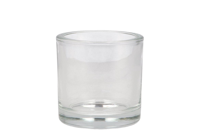 Glass Pot Cilinder Heavy 9x8cm