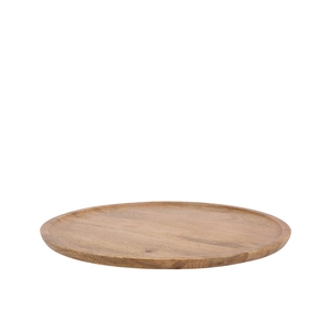 Mumbai Mango Wooden Tray Round Small Edge 33x33x2cm