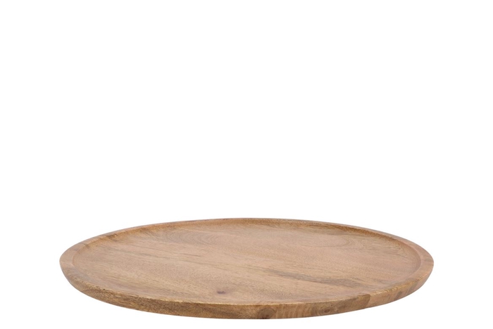 <h4>Mumbai Mango Wooden Tray Round Small Edge 33x33x2cm</h4>