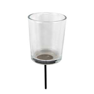 Waxine glass clear on stick 8 cm (14.5cm)