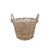 Rattan Kuboo Planter With Handle Round 30x23cm