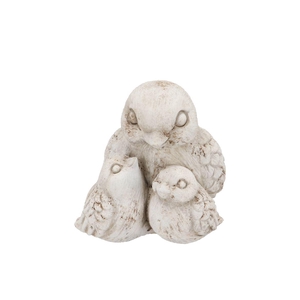 Concrete Antique Birds 14x18x15cm Nm