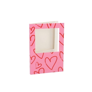 Gift Tile Card Heart Fuchsia 21x14x1cm