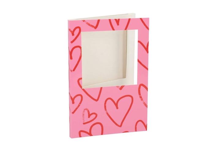 <h4>Gift Tile Card Heart Fuchsia 21x14x1cm</h4>