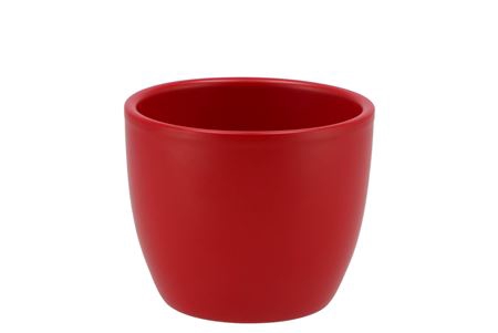 <h4>Ceramic Red Matt Pot 8cm</h4>