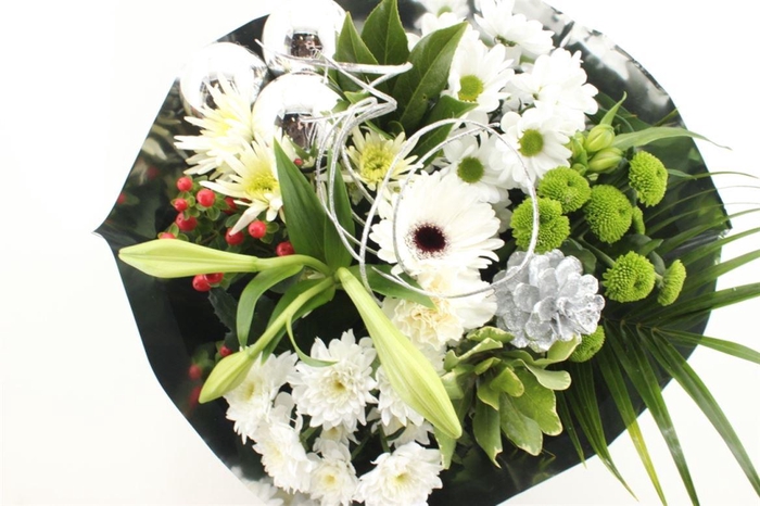 <h4>Boeket Bied Kerst Wit</h4>