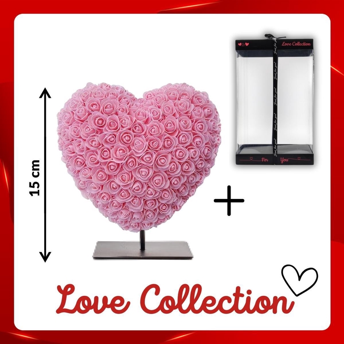<h4>Arr6 Deco Foam Hart 15cm - Licht Roze</h4>