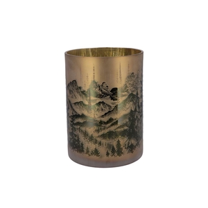 Ruby Gold T-light Mountain Tree 18x24cm