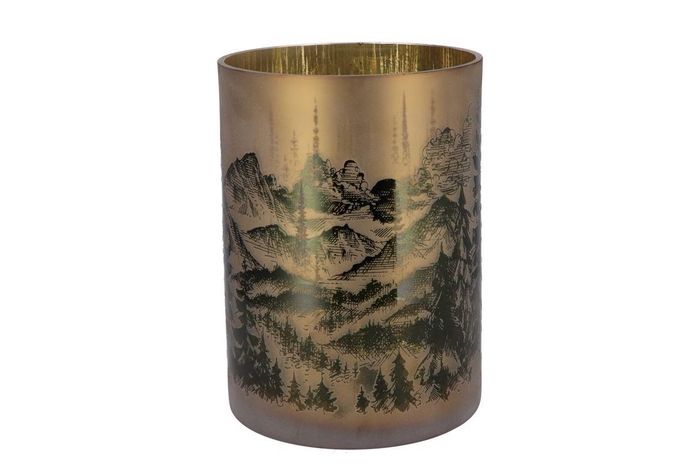 <h4>Ruby Gold T-light Mountain Tree 18x24cm</h4>