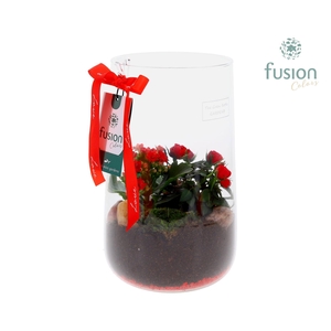 Green Bottle Deline Large Love met arrangement