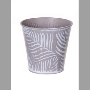 DF04-663148325 - Pot Leaves d10xh9.3 taupe grey