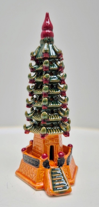 <h4>colourful tower ( glazed, ), height 23 cm, box 4 pcs.</h4>