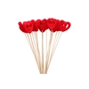 Stick-ins Heart Red Double 8x2x50cm Set Of 25