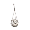 Glass ball vase+rope d11 5 10cm