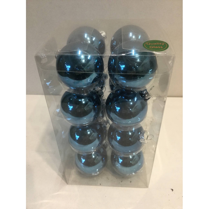 <h4>KERSTBAL GLASS 57MM PETROL 16PCS</h4>