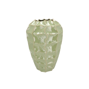 Lima Pistache Vase Long Carve 31x31x44cm