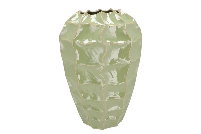 <h4>Lima Pistache Vase Long Carve 31x31x44cm</h4>