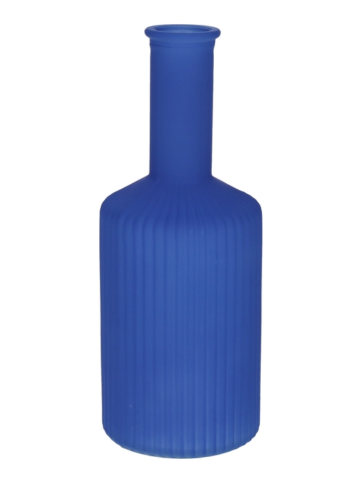 DF02-665461800 - Vase Caro lines neck d3.7/8.2xh20.5 cobalt blue matt