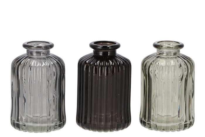 <h4>Karakum Grey Glass Bottle 6x6x10cm</h4>