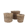Rattan Kuboo Natural Cilinder S/3 17x17/23x20/27x23cm
