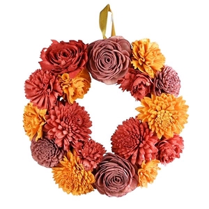 Sola Wreath Natural Ø25cm Sabine Red Mix